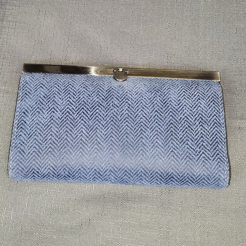 Firenze Bella Blue Wallet or clutch Wave Design